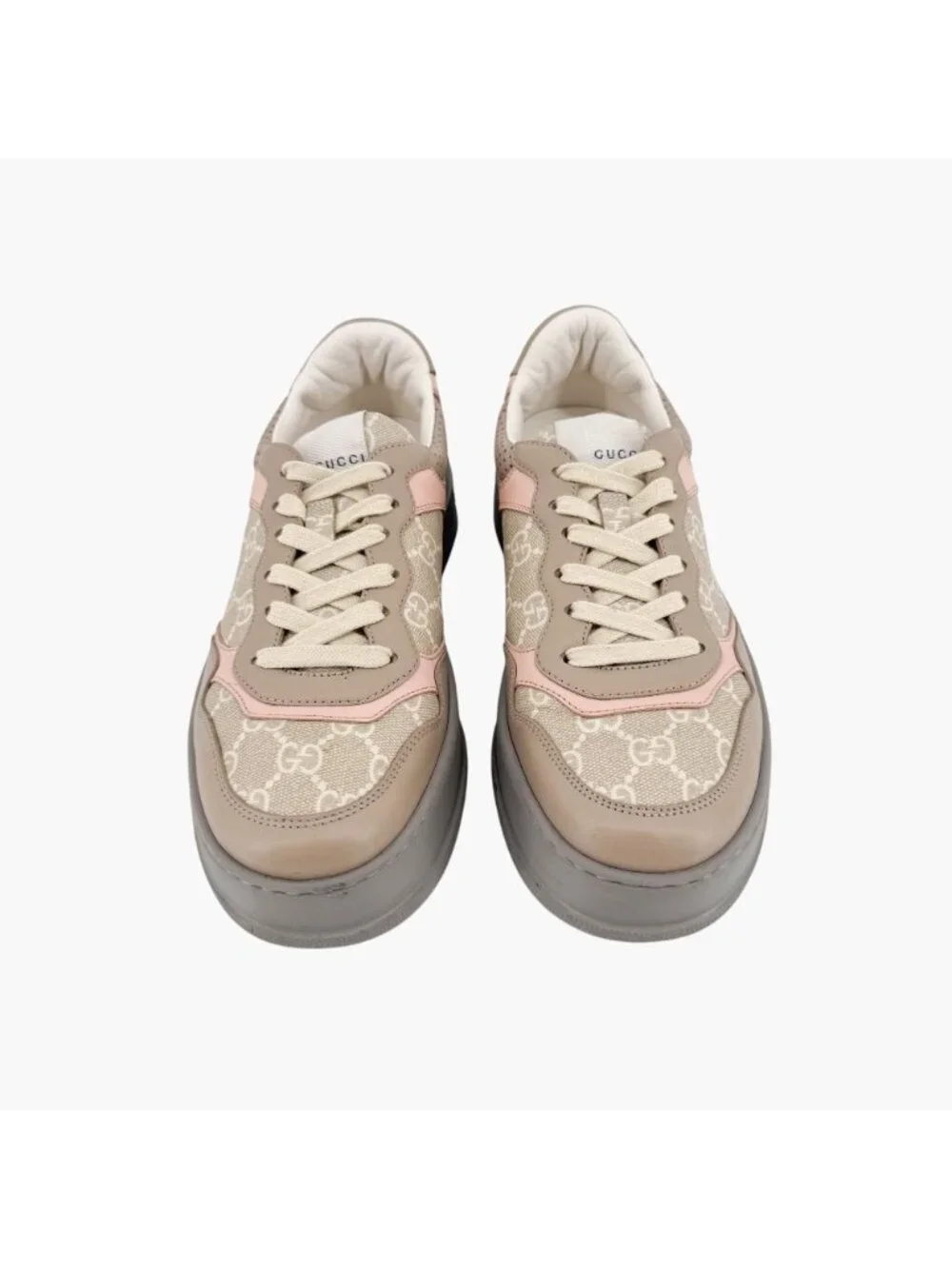 Gucci Beige GG Monogram Canvas Dali Platform Sneakers Size 39 US 9 Women